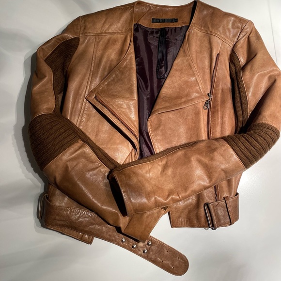 Rudsak tobacco leather jacket, fit small, really good condition. - Picture 5 of 8